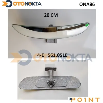 Ayna İç Dikiz Ova Kollu 4-E 561.051 Takgör