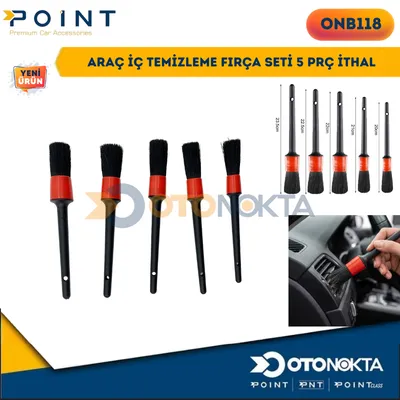 Araç İç Temizleme Fırça Seti 5 Prç