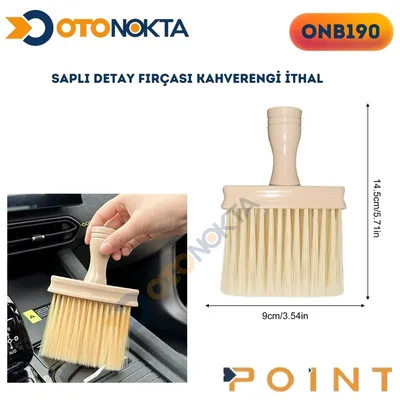 Araç İç Saplı Detay Fırçası Kahverengi