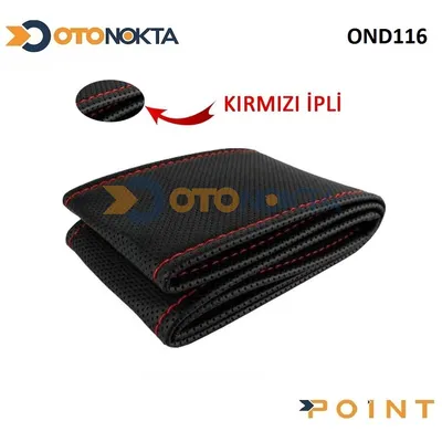 Direksiyon Kılıfı Dikmeli Noktalı Kırmızı Siyah Fx