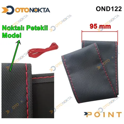 Direksiyon Dikmeli Kılıfı Noktalı Kırmızı İp 95 cm