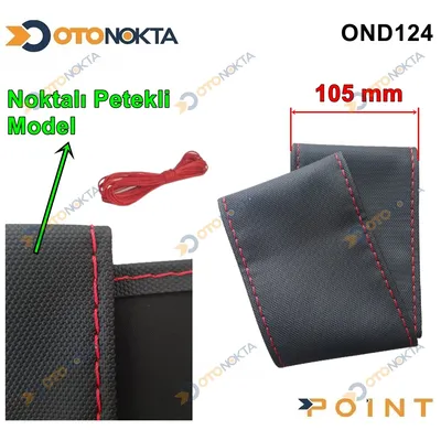 Direksiyon Dikmeli Kılıfı Noktalı Kırmızı İp 105 cm