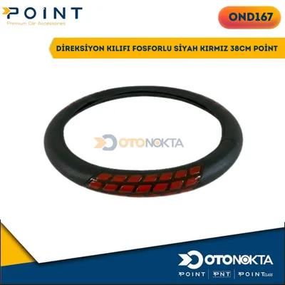 Direksiyon Kılıfı Fosforlu Siyah Kırmız 38 cm