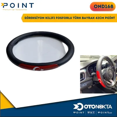Direksiyon Kılıfı Fosforlu Türk Bayrak 42 cm