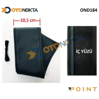 Direksiyon Kılıfı Dikmeli Düz Siyah 10,5 cm Pnt