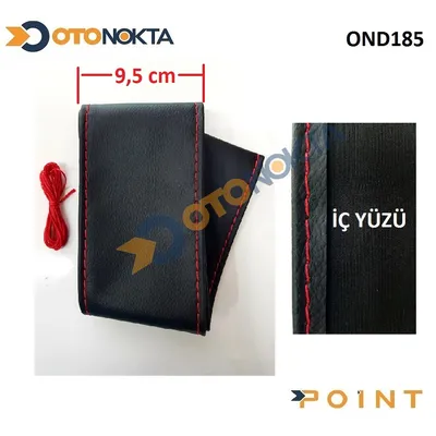 Direksiyon Kılıfı Dikmeli Düz Kırmızı 9,5 cm Pnt