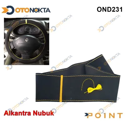 Direksiyon Kılıfı Dikmeli Alcantara Sarı İp