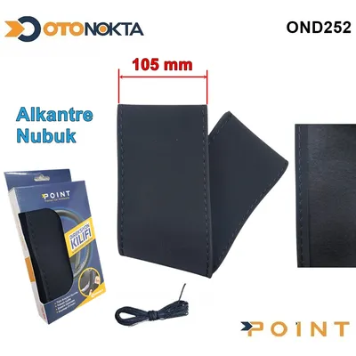 Direksiyon Dikmeli Alcantara Siyah İp 105 mm X38CM