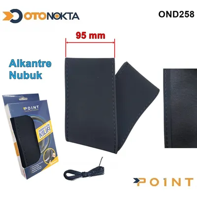 Direksiyon Dikmeli Alcantara Siyah İp 95 mm X38CM