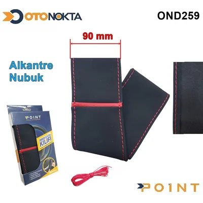 Direksiyon Dikmeli Alcantara Kırmızı İp 90 mm Yüzük