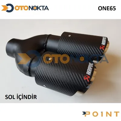 Egzoz Ucu Akrapovic Çift Uçlu 90 Lık Modeli Sol