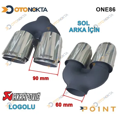 Egzoz Ucu Akrapoviç Krom 90 Lık Çift Sol