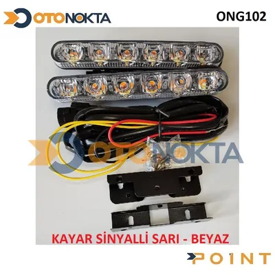 Gündüz Ledi 6 LED Kayarlı Turuncu-Beyaz
