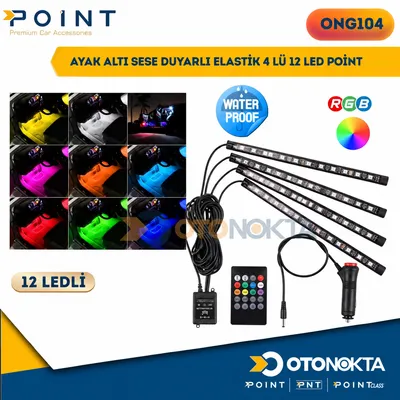 Ayak Altı Sese Duyarlı Elastik 4'lü 12 LED