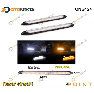 Kayar Panjur Far Ledi Sinyalli 23.5 cm Beyaz Sarı