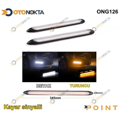 Kayar Panjur Far Ledi Sinyalli 34.5 cm Beyaz Sarı
