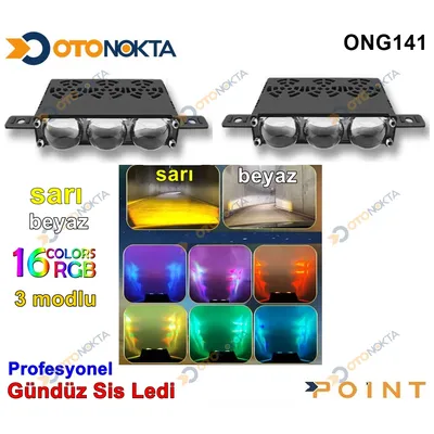 Gündüz Sis Ledi Beyaz-Sarı-Rgb 12-80V