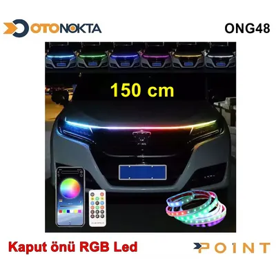 Kayar LED App Uygula Renkli Kaput Ucu 150 cm