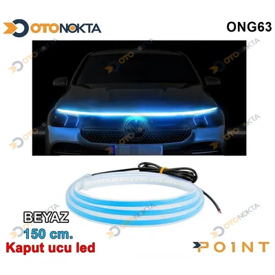 Kayar LED Beyaz 12V Ön Kaput Ucu 150 cm