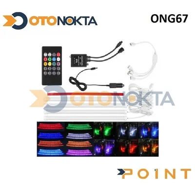 Ayak Altı Sese Duyarlı Renkli 4'lü Neon