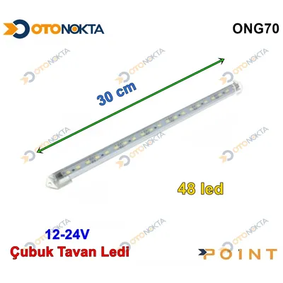 Tavan LED 30 cm 48 LED Beyaz Düğmeli 12/24 V