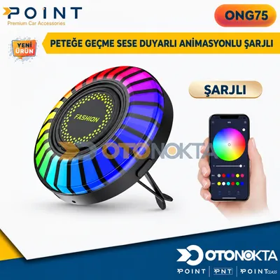 Araç İç Geçmeli Yuvarlak LED Sese Duyarlı Disko