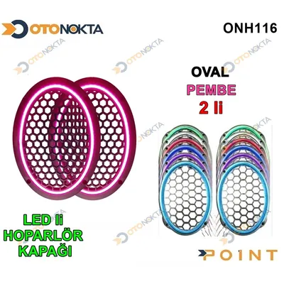 Oval Hoparlör Kapağı Işıklı Pembe