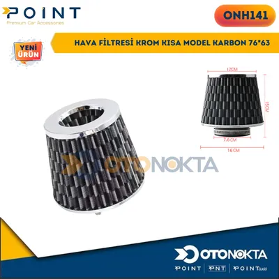 Hava Filtresi Krom Kısa Model Karbon 76*63
