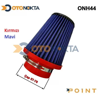 Hava Filtresi Kapalı Uzun 57-76MM Kırmızı Mavi