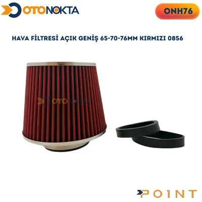 Hava Filtresi Açık Geniş 65-70-76MM Kırmızı 0856