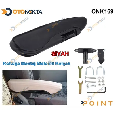 Kol Dayama Sol Koltuğa Monteli Ayarlı Siyah