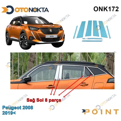 Peugeot 2008-2019+ Orta Direk Kromu 8 Prç