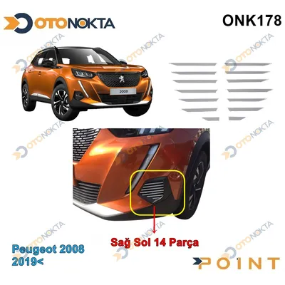 Peugeot 2008-2019+ Ön Tampon Sağ Sol Çıta Kromu