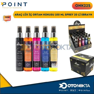 Araç Lüx İç Ortam Kokusu 100 ml Sprey 20'li Ebrayn