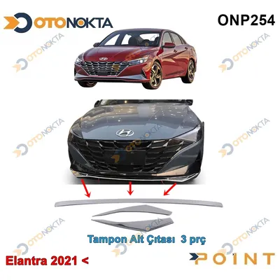 Hyundai Ön Tampon Çıtası Kromu 3 Prç Elantra 2021