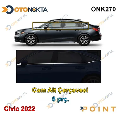 Cam Çıtası Honda 8 Prç Krom Civic 2022