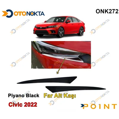Honda Far Alt Kaşı 2 Prç P.black Civic 2022