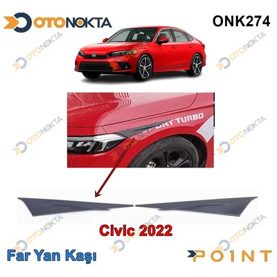 Honda Far Üstü Kaşı P.black 2 Prç Civic 2022