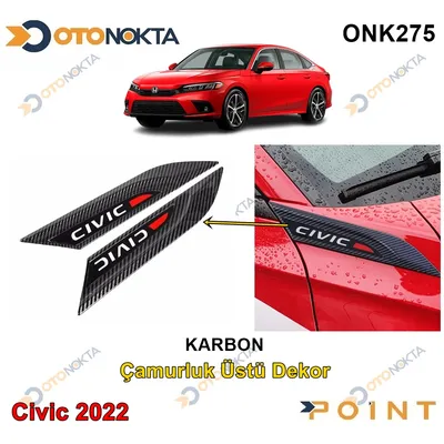 Honda Camurluk Üstü Ventil Dekoru Karbo Civic 2022