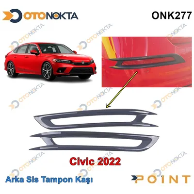 Honda Arka Tampon Kaşı Siyah 2 Prç Civic 2022