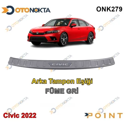 Honda Arka Tampon Eşiği Krom 1 Prç Civic 2022