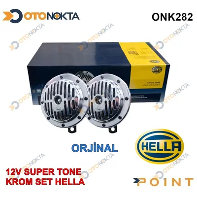 Korna 12V Super Tone Krom Set Hella
