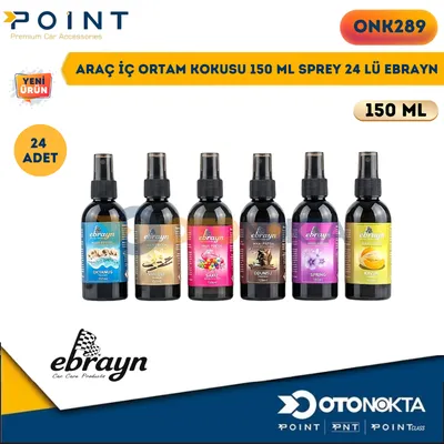 Araç İç Ortam Kokusu 150 ml Sprey 24'lü Ebrayn