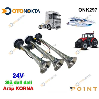 Korna Dali Dali 3'lü Arap Kornası 24 Volt 2447-24