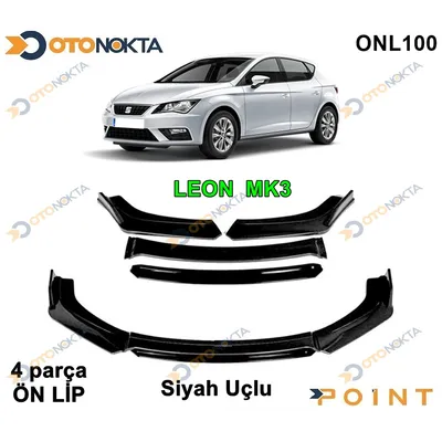 Araca Özel Tampon Altı Lip 4 Prç Siyah Seat Leon