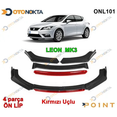 Araca Özel Tampon Altı Lip 4 Prç Kırmızı Seat Leon