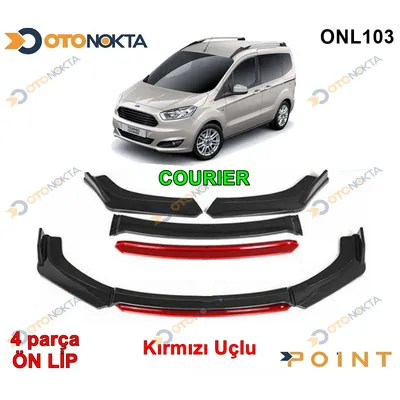 Araca Özel Tampon Altı Lip 4 Prç Kırmızı Ford Courier