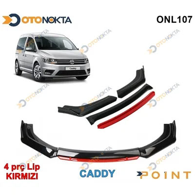 Araca Özel Tampon Altı Lip 4 Prç Kırmızı Volkswagen Caddy