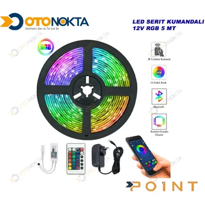 LED Şerit Kumandalı 12V Rgb 5 Metre