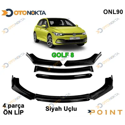 Volkswagen Araça Özel Tampon Altı Lip 4 Prç Siyah Golf 8